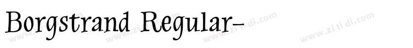 Borgstrand Regular字体转换